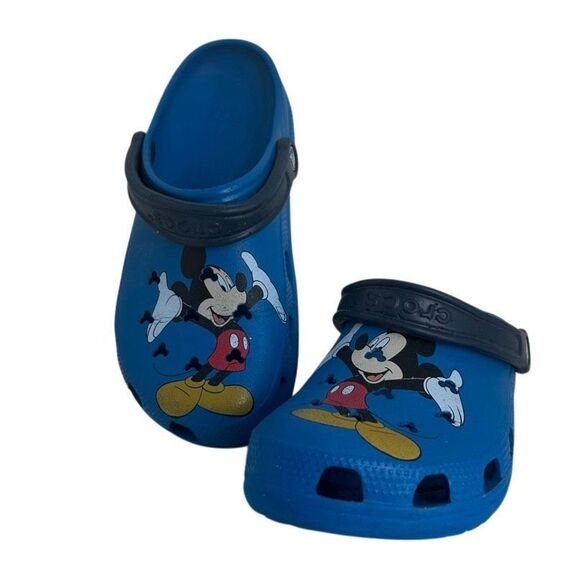 Crocs x Disney Mickey Mouse Classic Clogs Unisex Women’s Sz 9/Men’s Sz 7 Blue - Picture 2 of 14